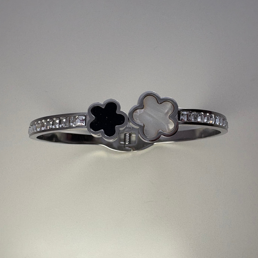Bracelet fleur Bonheur - Bracelet de fleur - Acier inoxydable