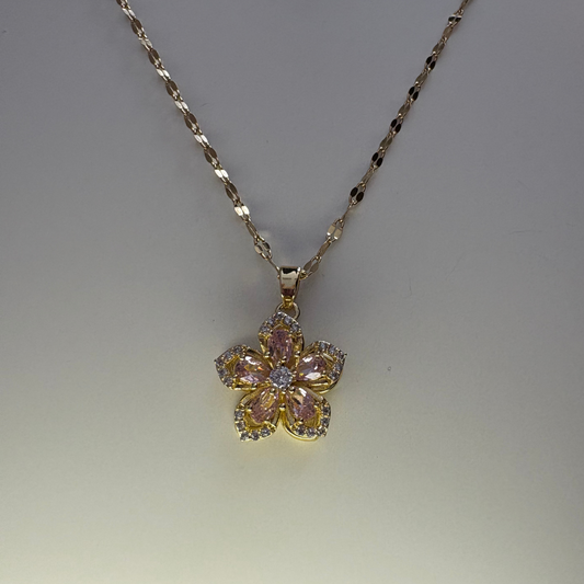 Fleur de Lumière - Collier de Fleur - Acier inoxydable